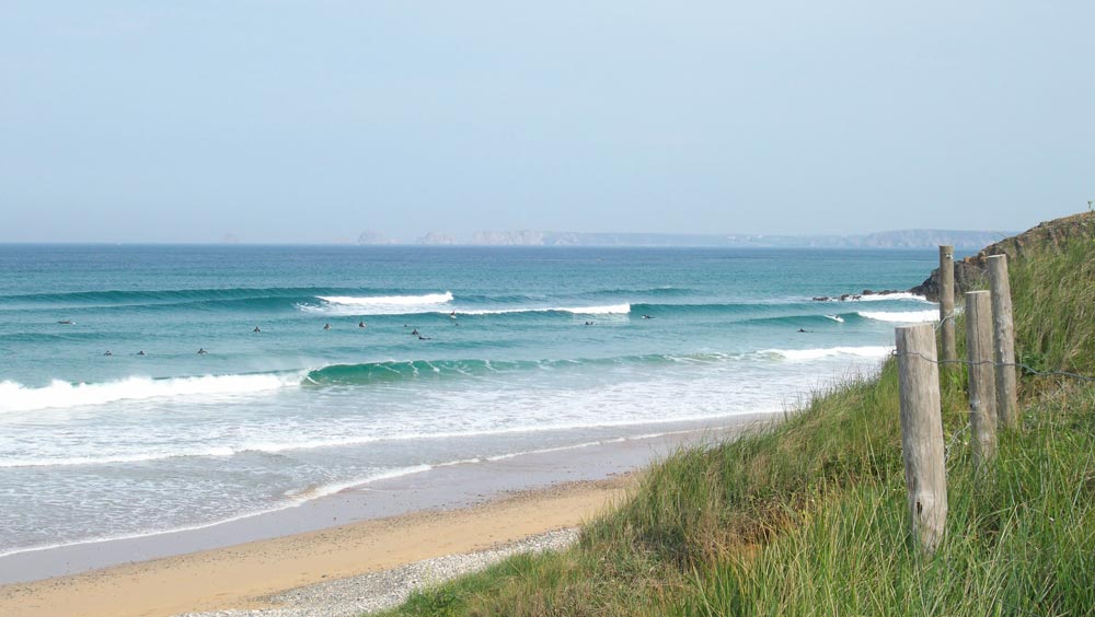 Surf à la plage de la Palue